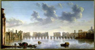 Eski Londra Köprüsü (petrol), c.1630 by Claude de Jongh