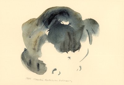 Kedi, 1985 (sulu boya) by Claudia Hutchins Puechavy