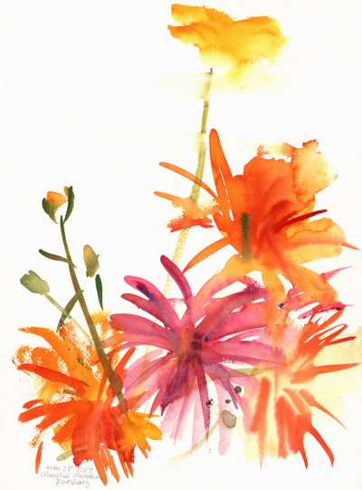 Marigoldlar ve Diğer Çiçekler, 2004 by Claudia Hutchins Puechavy