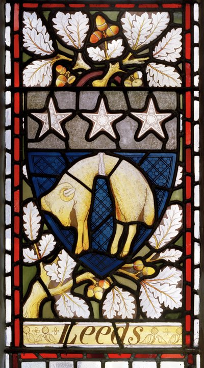 Leeds Heraldry, 1867-71 (vitray) by Clement James Heaton