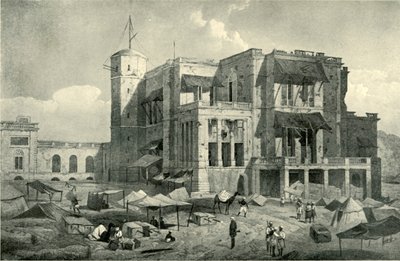 İkametgahın Önden Görünümü, Lucknow, Rölyeften Sonra, c1858, 1901. by Clifford Henry Mecham