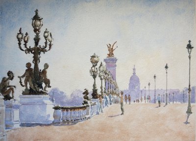 Pont Alexandre III, Paris, 2007 (suluboya) by Clive Wilson