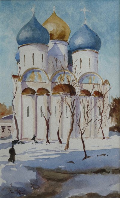 Zagorsk, 2008 (suluboya) by Clive Wilson