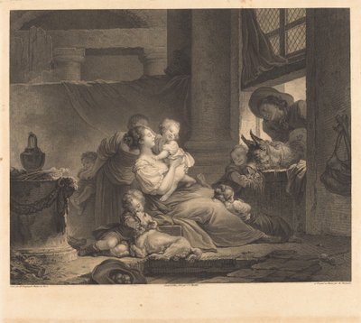 Çiftçinin Ailesi by Clément Pierre Marillier and Antoine Louis Romanet after Jean Honoré Fragonard