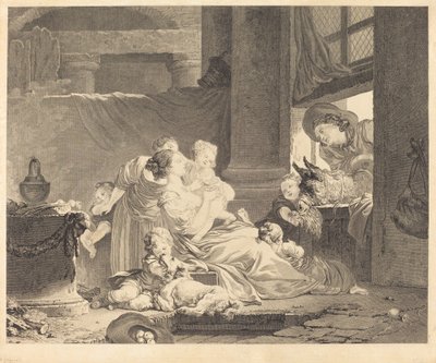 Çiftçinin Ailesi by Clément Pierre Marillier and Antoine Louis Romanet after Jean Honoré Fragonard