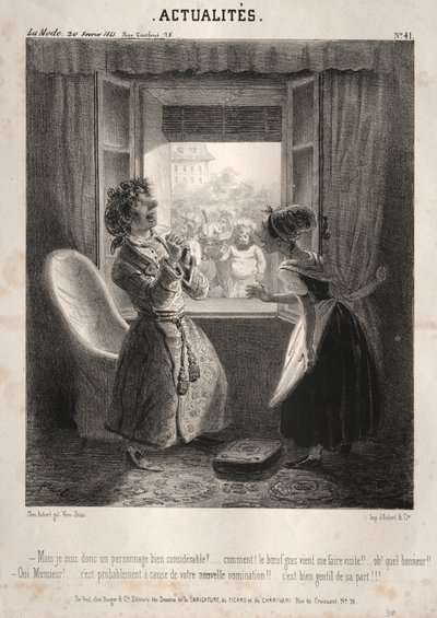 Haber: ---Ama ben bu nedenle çok önemli bir karakterim, 1841. by Clémente Pruche