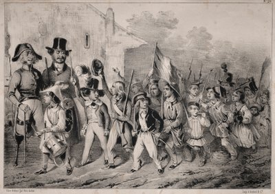 Haber: İyi! Veletler de istiyor! savaştan bahsettiğimizde!..., 1840. by Clémente Pruche