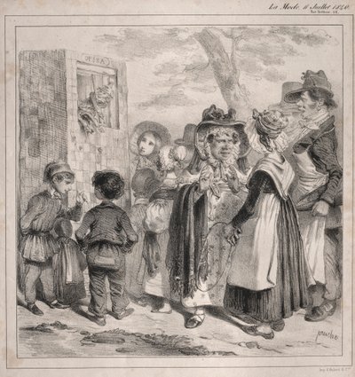 görüyor musun canım! Bu kuklaları oyalamak için oynatan polistir..., 1840. by Clémente Pruche