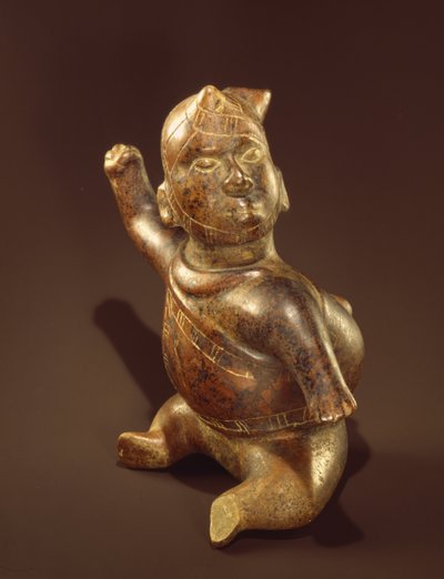 Boynuzlu figürlü kap (seramik) by Colima Culture
