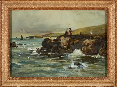 Bir Günlük Balık Tutma (gemide yağ) by Colin (attr.to) Hunter