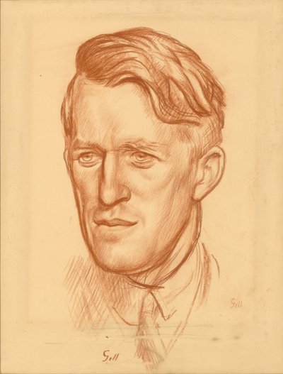 T. E. Lawrence (kağıt üzerinde kırmızı tebeşir) by Colin Unwin Gill