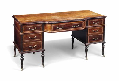 Geç Viktorya dönemi ormolu monteli gül ağacı masası, 19. yüzyılın sonları (gül ağacı ve ormolu) by Collinson and Lock