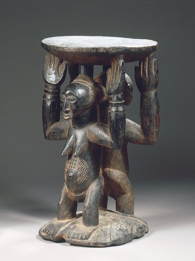 Luba Hemba tabure (ahşap) by Congolese Congolese