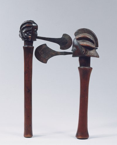 Luba Shankadi baltaları (ahşap ve metal) by Congolese Congolese
