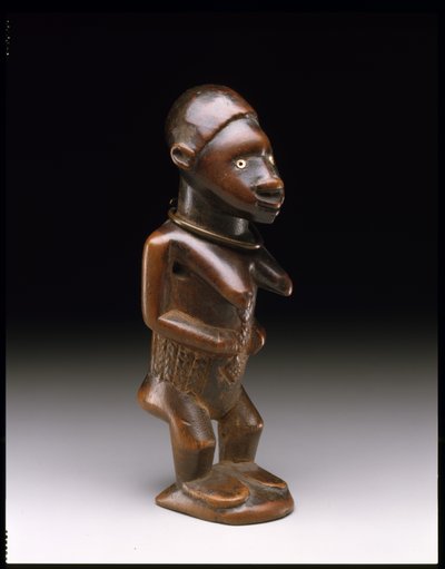 Ayakta duran kadın figürü, Bembe insanları (ahşap, boncuk ve metal) by Congolese Congolese