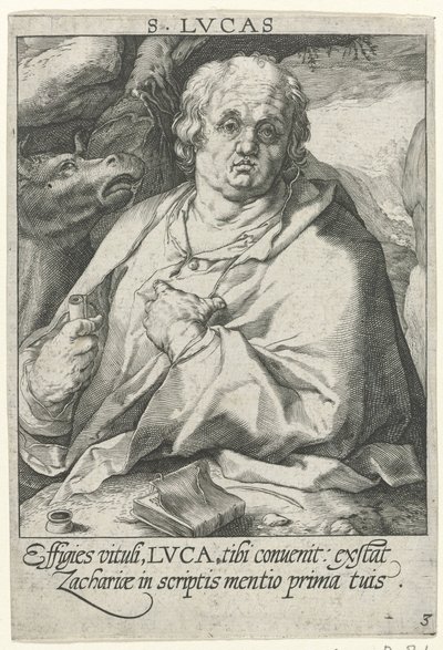 Evangelist Luke Dört Evangelist (dizi adı) by Conrad Goltz (possibly)