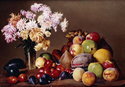 Meyve ve Çiçeklerle Natürmort, 1908 by Conrad Wise Chapman