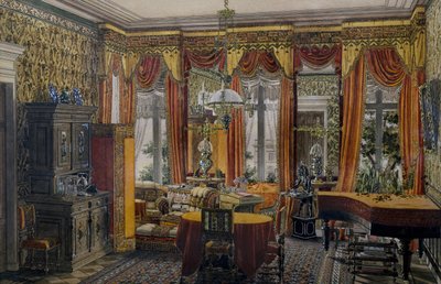 Berlin misafir odası, Conrad von Muralt (1779-1869) tarafından suluboya by Conrad von Muralt