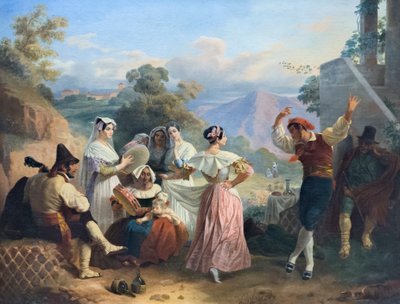 Geleneksel dans (tuval üzerine yağlı boya) by Consalvo Carelli