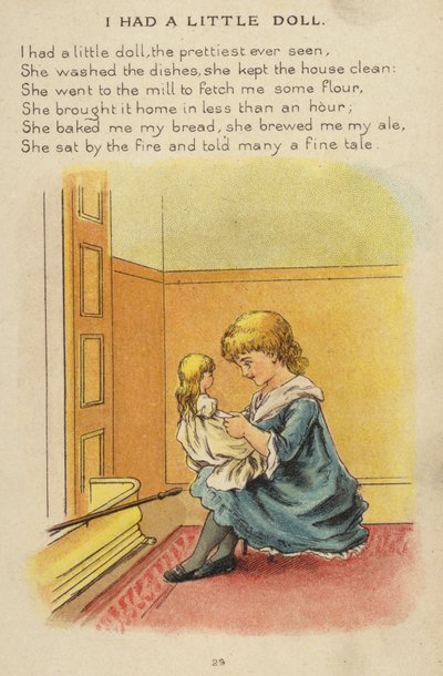 Tekerleme: Küçük Bir Bebeğim Vardı (chromolitho) by Constance Haslewood