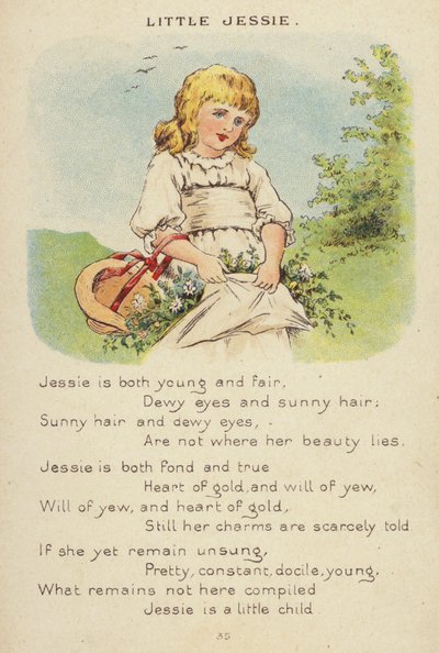 Tekerleme: Küçük Jessie (chromolitho) by Constance Haslewood