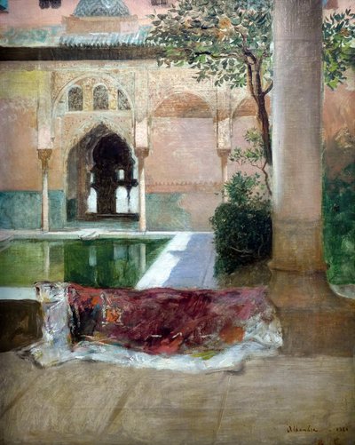 Granada Elhamra Avlusu, 1880 by Constant