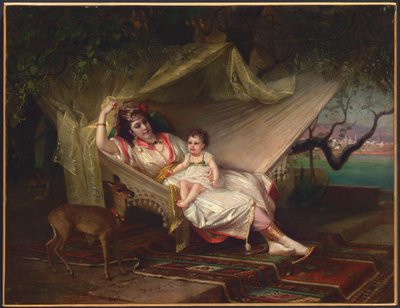 Clementine Stora ve kızı Lucie, Konstantinopolis by Constant Joseph Brochart