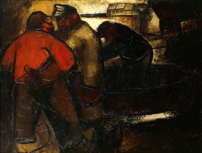 balıkçılar; Balıkçılar - De Vissers (recto), c.1923-24 (tuval üzerine yağlı boya) by Constant Permeke