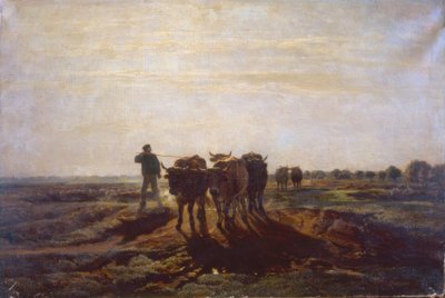 Öküz ile düz yatay by Constant Troyon