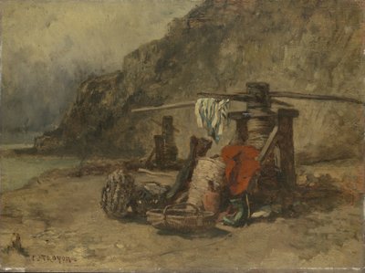 Irgatlarla sahil manzarası by Constant Troyon