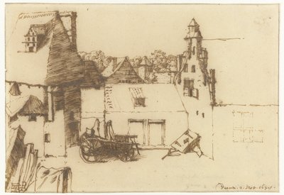 Dieren'deki evin avlusu by Constantijn Huygens (II)