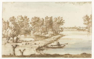 Wilp aan den IJssel Aen den Yssel yakınlarındaki Eski Anket (nesnedeki başlık) by Constantijn Huygens (II)