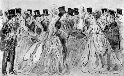 Le Promenoir, 19. yüzyıl, 1930. by Constantin Guys