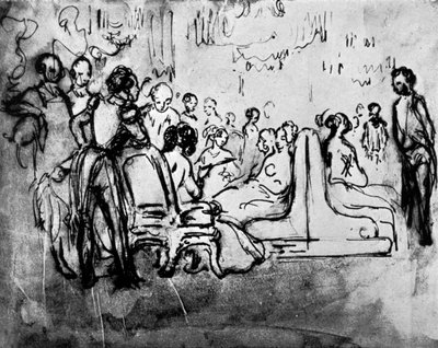 Salon, 19. yüzyıl, 1930. by Constantin Guys