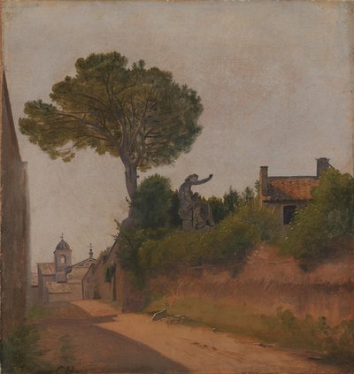 Roma'da Bir Sokak. toprak sokak by Constantin Hansen