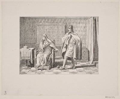 Svend Grundtvig için çizim, "Marsk Stig: Dansk Folkevise Fra 13de Aarhundrede", 1861 by Constantin Hansen