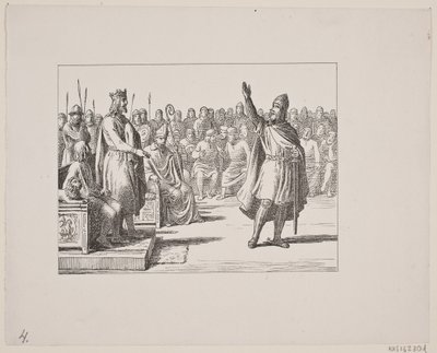 Svend Grundtvig için çizim, "Marsk Stig: Dansk Folkevise Fra 13de Aarhundrede", 1861 by Constantin Hansen