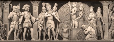 Meksika Tapınağında Cortez ve Montezuma Amerika Birleşik Devletleri Capitol Rotunda'sındaki friz, 186 by Constantino Brumidi