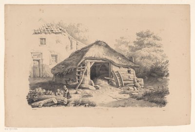 çiftlikte ahır Manzara (dizi adı) by Constantinus Cornelis Huysmans