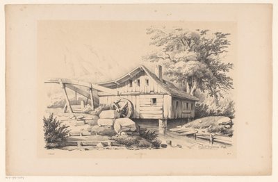 Bir dağ manzarasında su değirmeni Manzara (dizi adı) by Constantinus Cornelis Huysmans