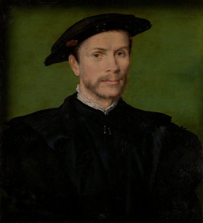 Siyahlı Sakallı Bir Adamın Portresi. by Corneille de Lyon