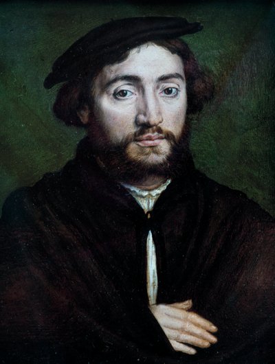 Pierre Aymeric, Saint-Flour Tacirinin Portresi Corneille De Lyon (Corneille de La Haye) tarafından ahşap üzerine tablo (1500/1510-1574) by Corneille de la  Haye