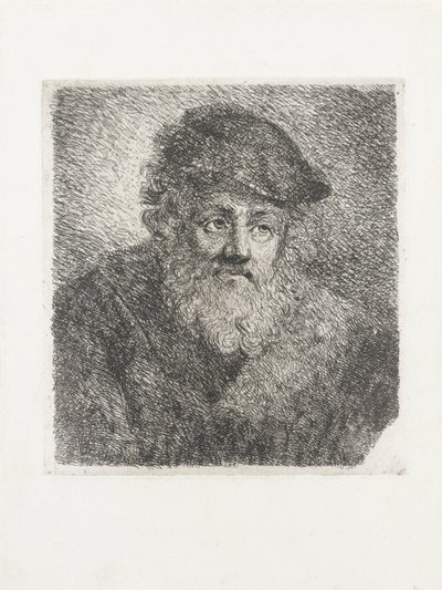 Sakallı ve şapkalı yaşlı adam by Cornelia Scheffer Lamme