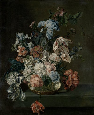 Çiçeklerle Natürmort by Cornelia van der Mijn (signed by artist)
