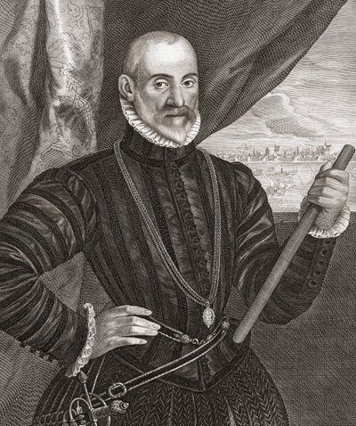 Francisco de Valdez. Vesika. by Cornelis (after) Visscher