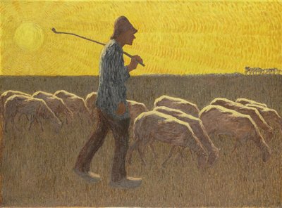 Koyunlu Çoban, c.1920 (tuval üzerine yağlı boya) by Cornelis Albert van Assendelft