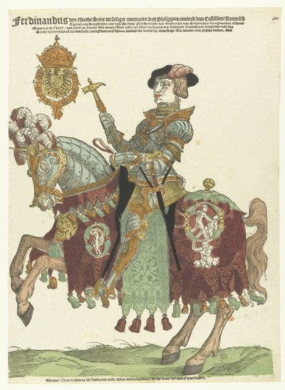 Avusturya Kralı I. Ferdinand'ın at sırtında portresi by Cornelis Anthonisz. (manner of)