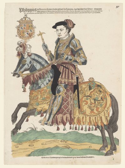 II. Philip'in at sırtında portresi by Cornelis Anthonisz. (manner of)