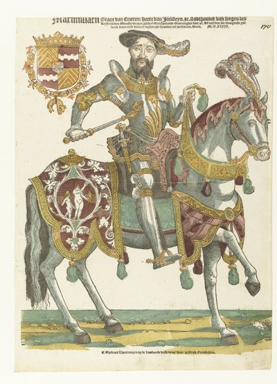 Maximilian van Buren'in at sırtında portresi by Cornelis Anthonisz. (manner of)