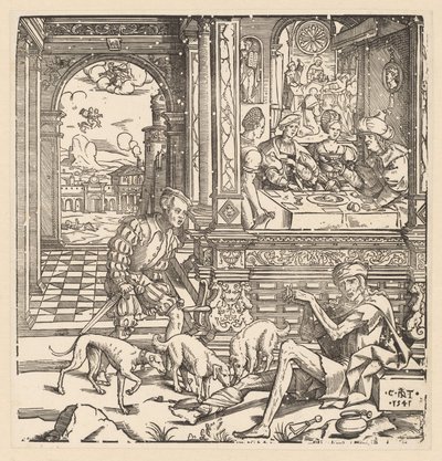 Zengin Adam ve Fakir Lazarus by Cornelis Anthonisz.